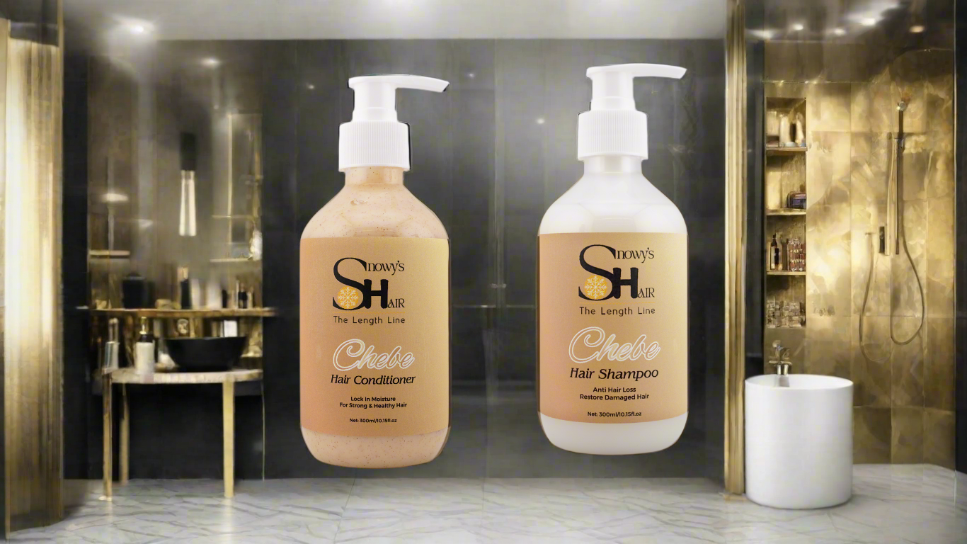 Wash day duo Snowy’s chebe shampoo and conditioner